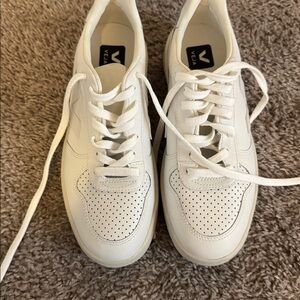 Veja Off-White Lace-Up Sneakers